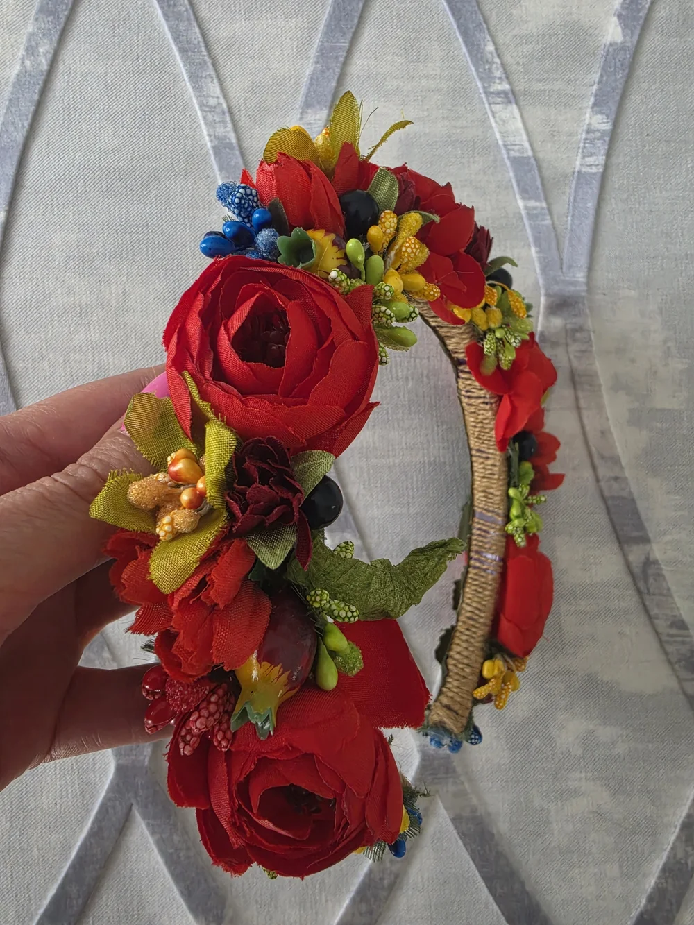 Ukrainian flower crown (vinok) headband, New